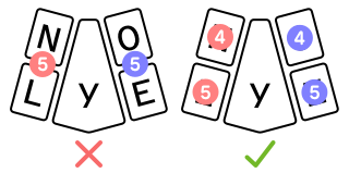 Finger positions to write NL and OE